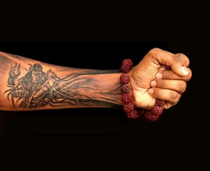 Lord Shiva 3D Tattoos On Forearm