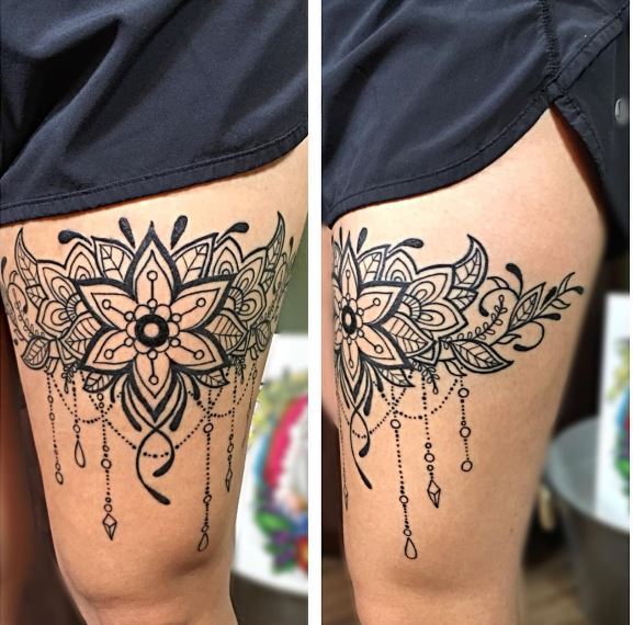Mandala Garter Tattoos Design