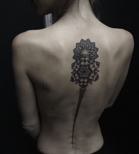 Mandala Spine Tattoos Design And Ideas For Girls