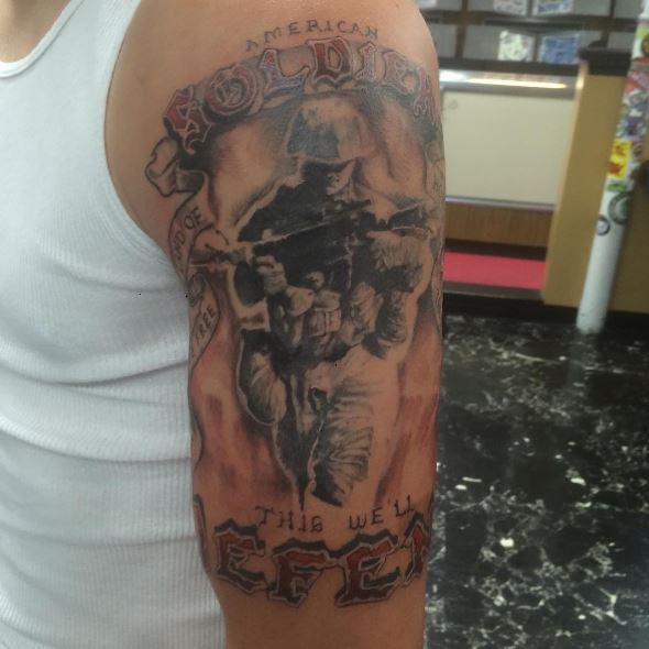 Marine Corps Army Tattoos Design For Men