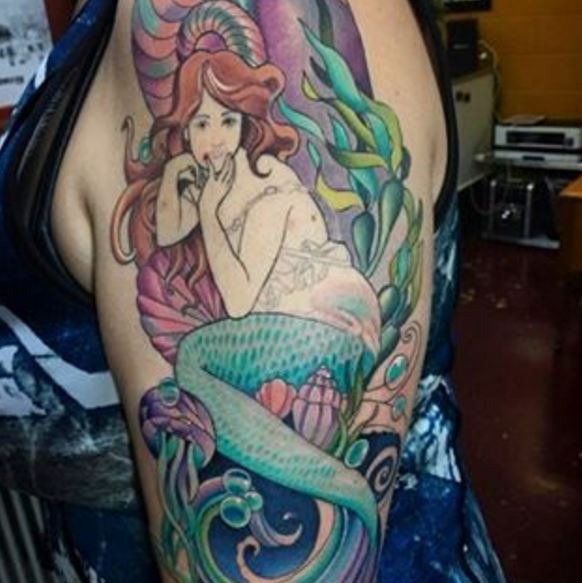Mermaid Tattoo On Arm 12