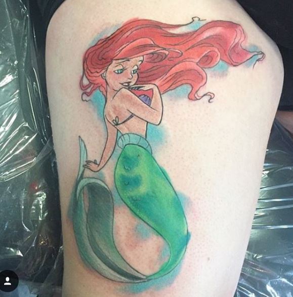 Mermaid Tattoo On Leg 11