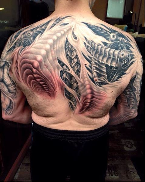 Monster Full Back Tattoos Design