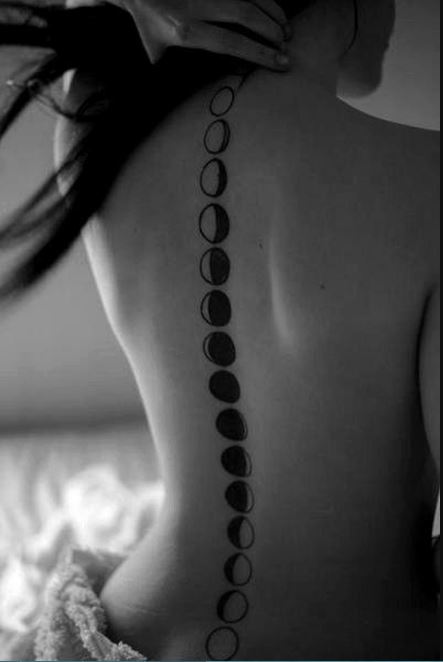 Moon Spine Tattoos For Girls