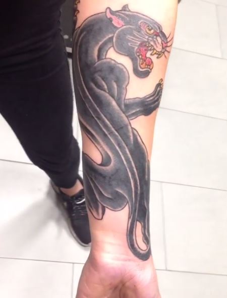 Panther Tattoo On Arm 2