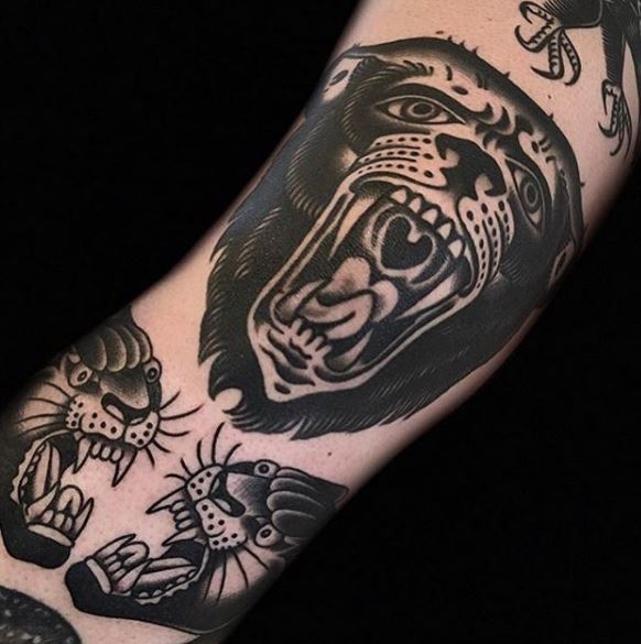 Panther Tattoo On Arm 41
