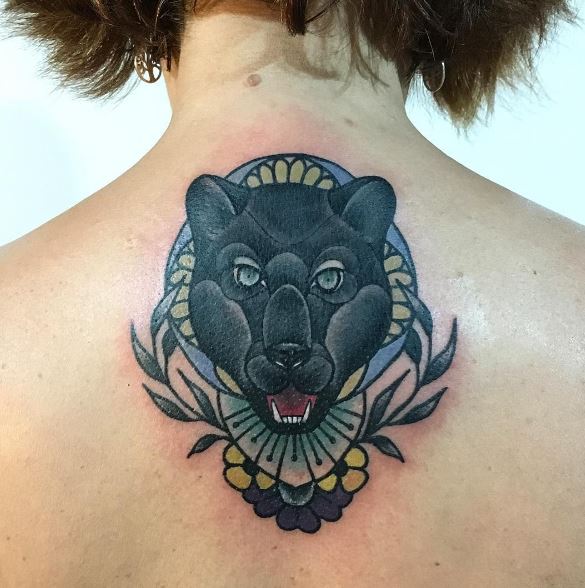Panther Tattoo On Back 1