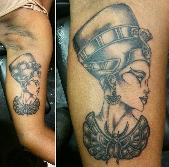 Queen Tattoos Design On Biceps