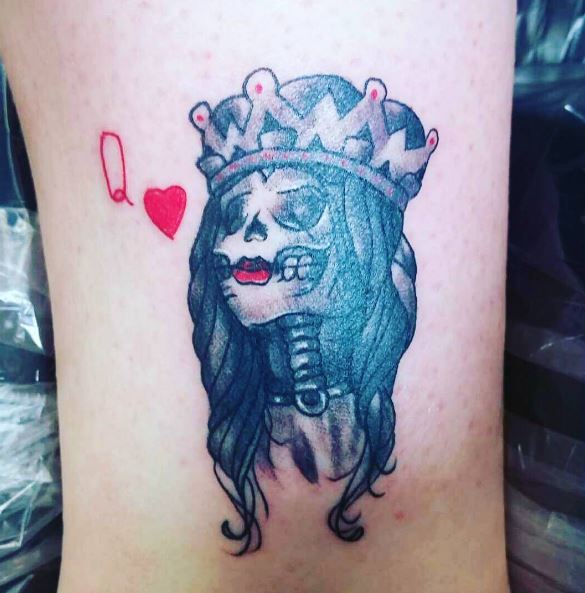 Queen Tattoos On Legs
