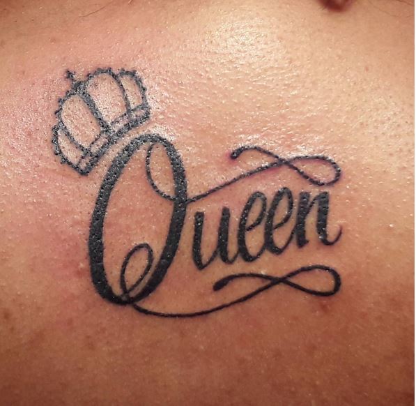Sweet Queen Tattoos Design On Backside