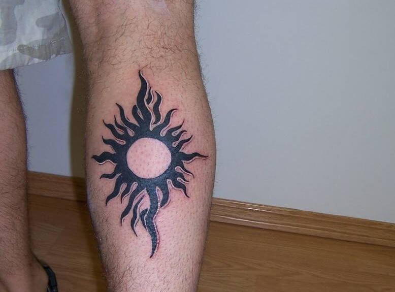 Tribal Sun Tattoos For Guys