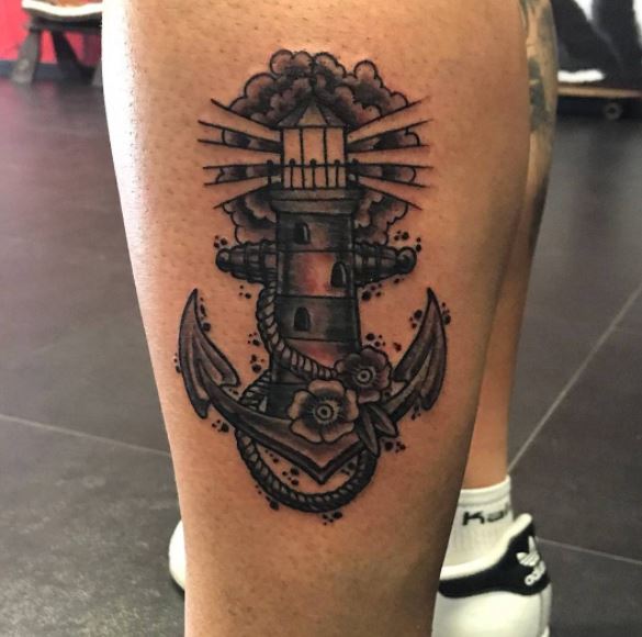 Anchor Leg Tattoos