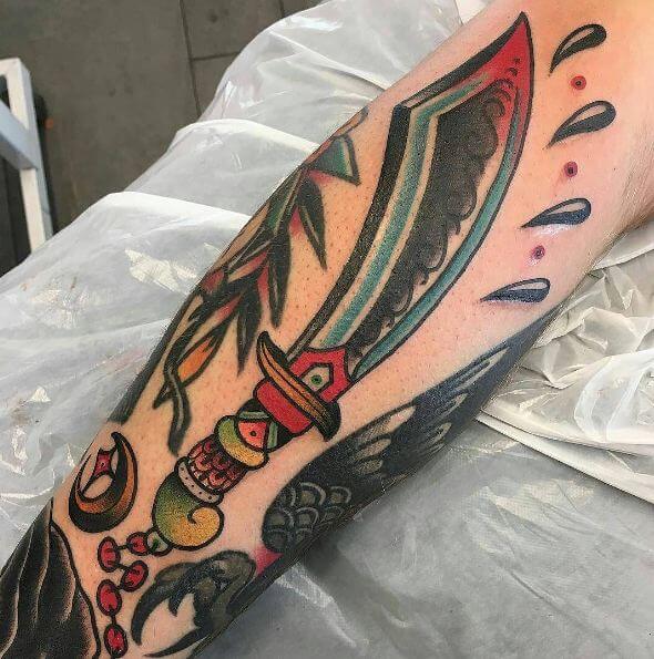 Awesome Dagger Tattoos