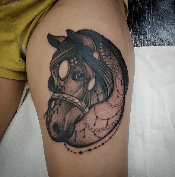 Best Horse Tattoos On Thigh