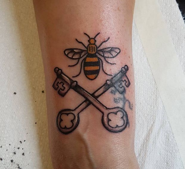 Best Key With Bee Tattoos