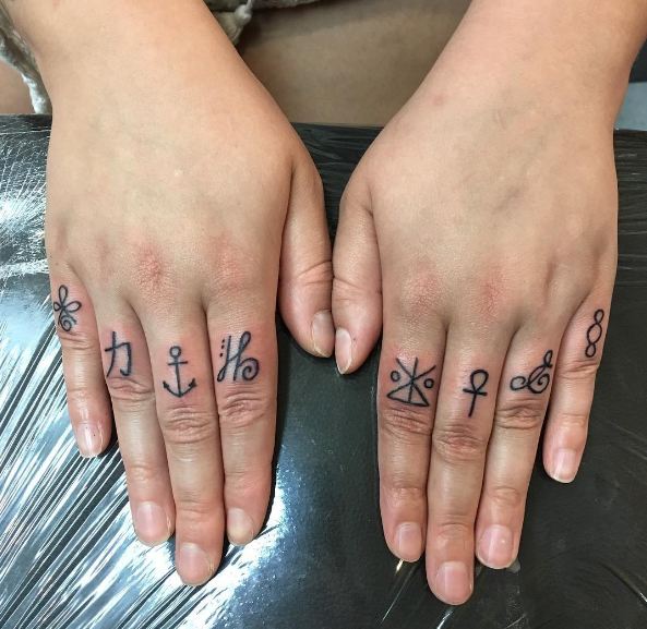 Best Symbol Tattoos On Knuckle