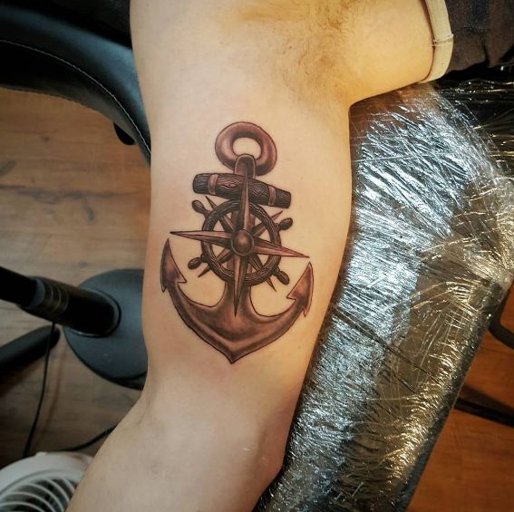 Bicep Anchor Tattoos