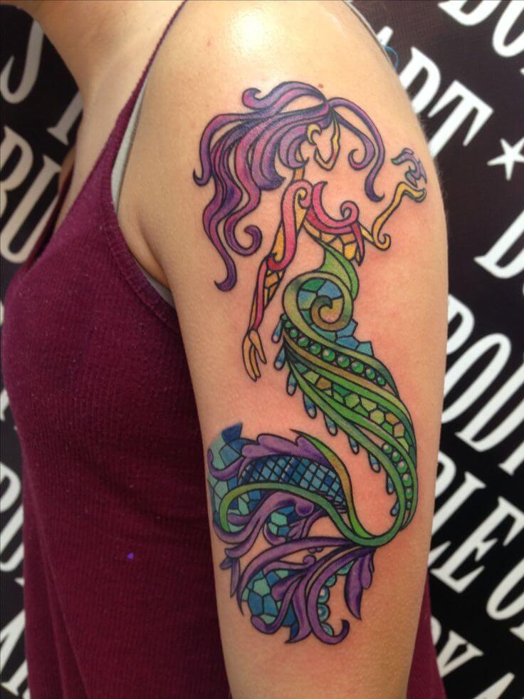 Colorful Mermaid Tattoos