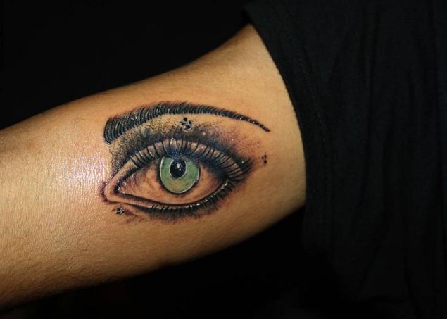 Cool Eye Bicep Tattoos