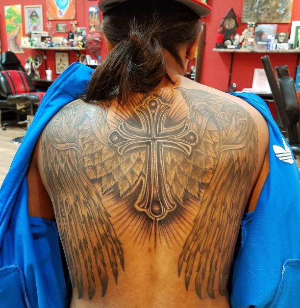 Cross And Wings Tattoos