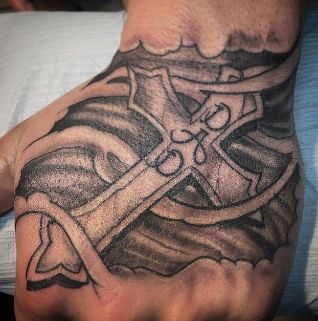 Cross On Hand Tattoos