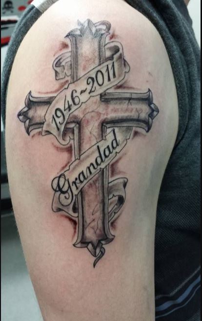 Cross Tattoos With Banners