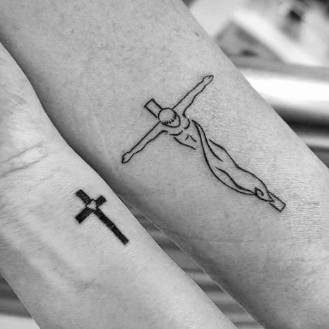 Cross With Banners Tattoos (5)