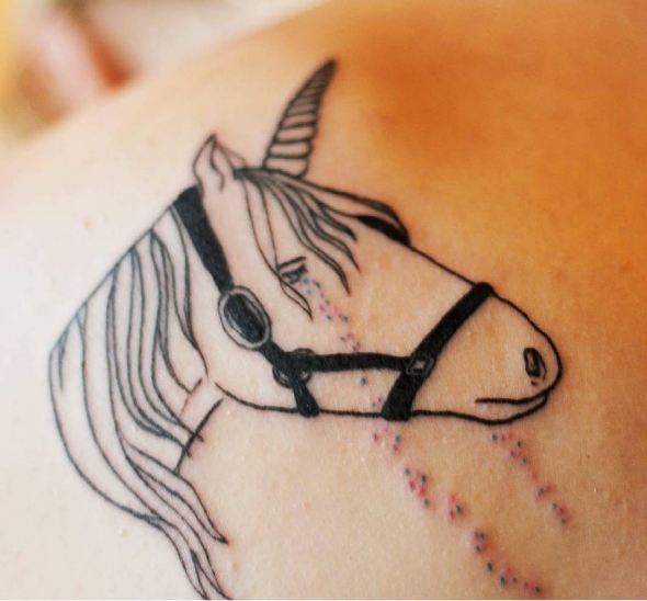 Cry Unicorn Tattoos