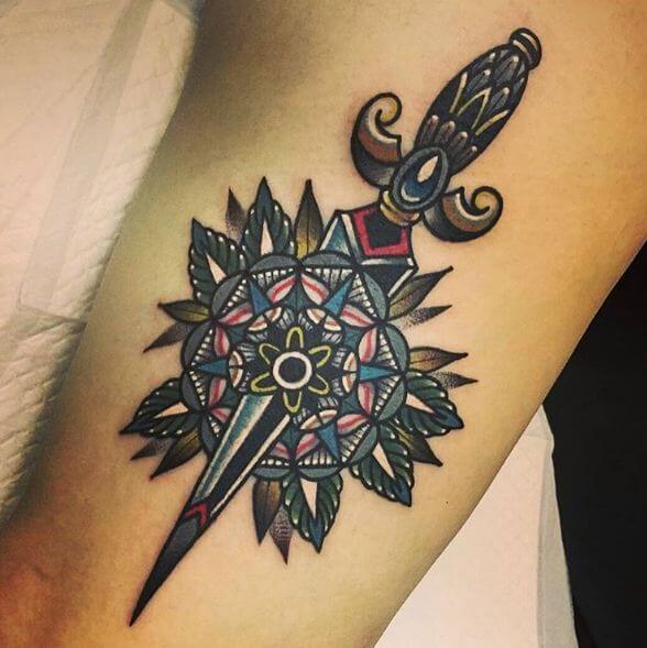 Dagger Mandala Tattoos
