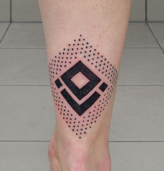 Dot Work Tattoos On Ankle