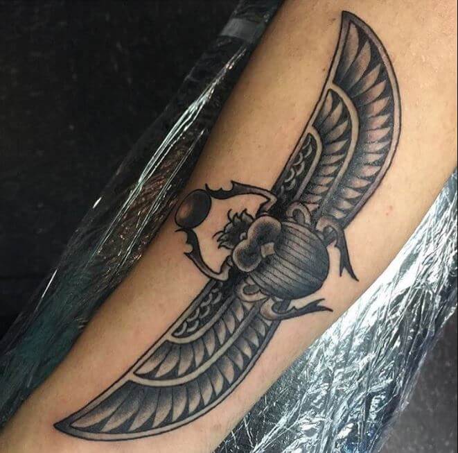 Egyptian Beetle Tattoo