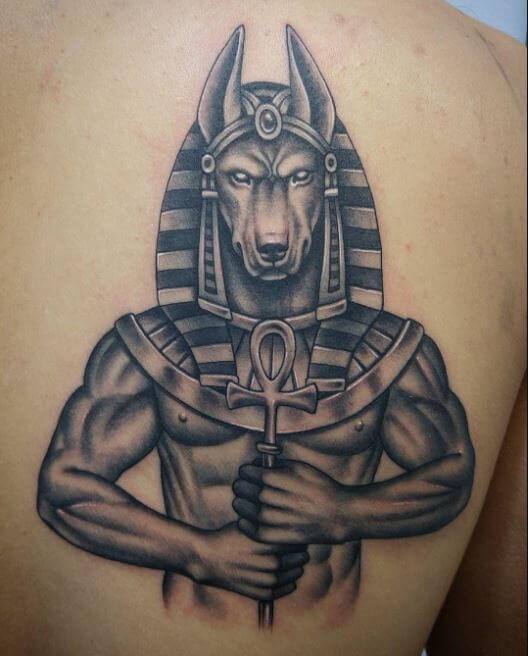 Egyptian God Tattoos On Thigh