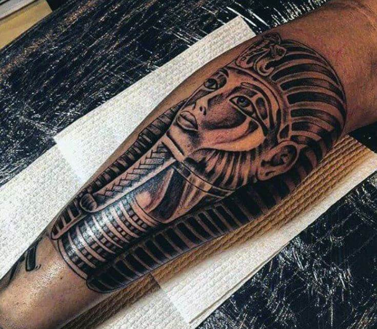 Egyptian Tattoos On Calf