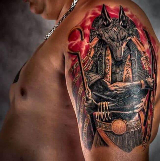 Egyptian Warrior Tattoos On Arm