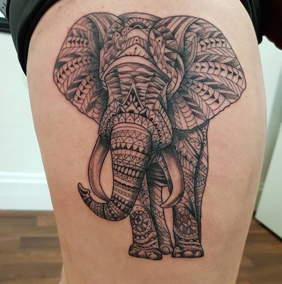 Elephant Thigh Tattoos