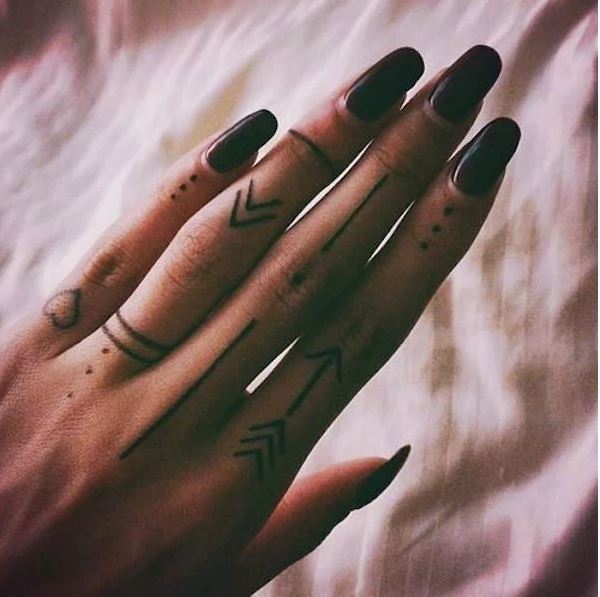 Female Finger Tattoos