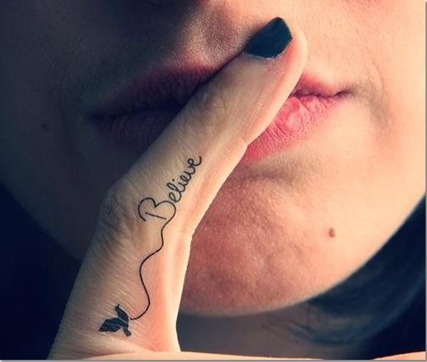 Finger Tattoos Words