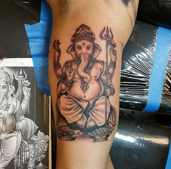 Ganesha Bicep Tattoos Pictures
