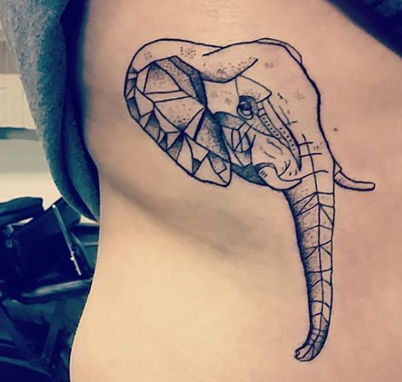 Geometric Elephant Tattoos