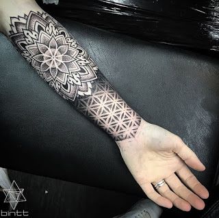 Geometric Flower Tattoo Designs (5)