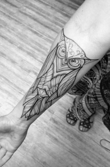 Geometric Flower Tattoo Designs (9)
