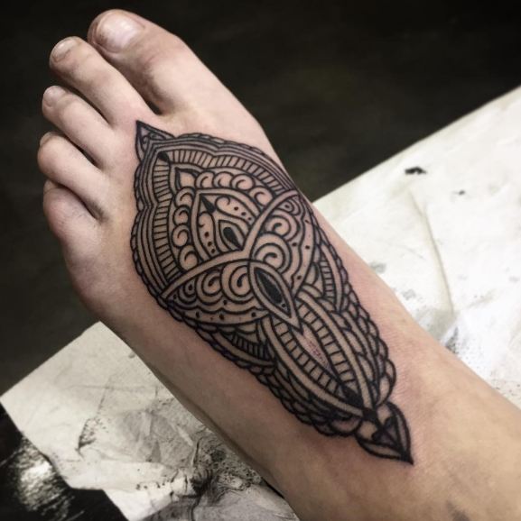 Geometric Foot Tattoos