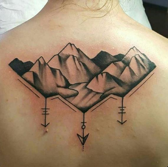 Geometric Mountain Tattoos