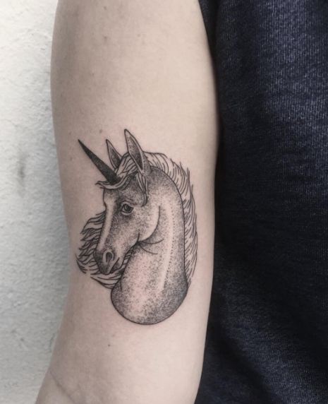 Grey Unicorn Tattoos