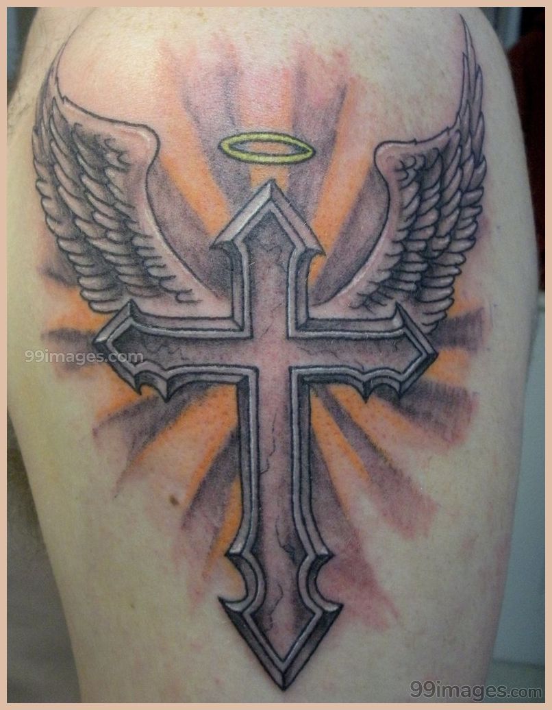 Half Sleeve Cross Tattoo (1)