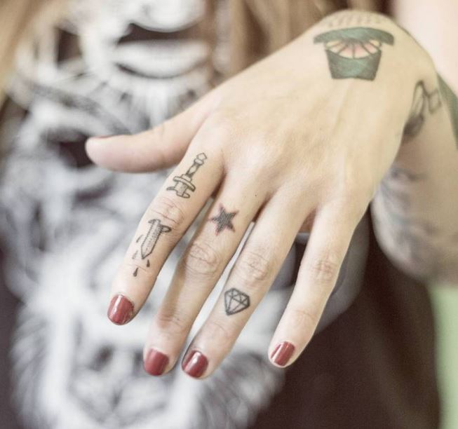 Hand And Finger Tattoos