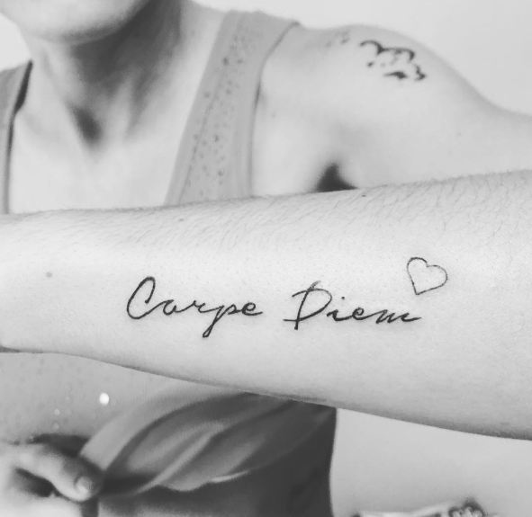 Heart With Carpe Diem Tattoos