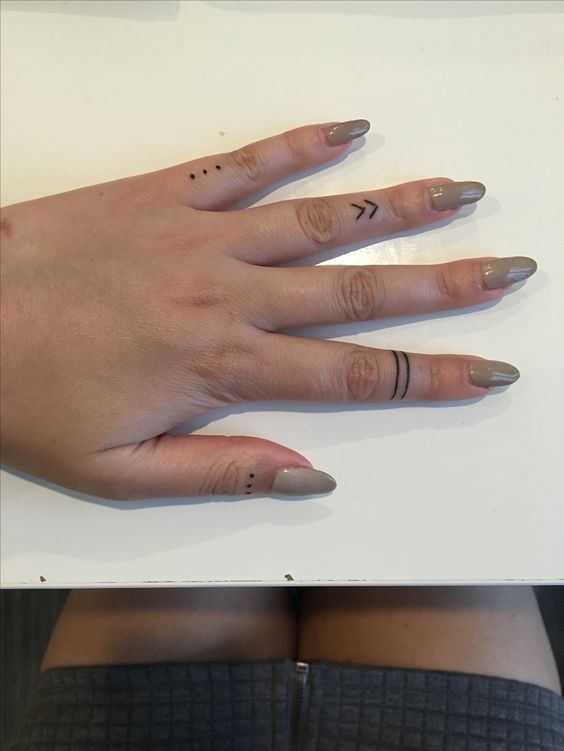 Initial Tattoo On Finger (1)