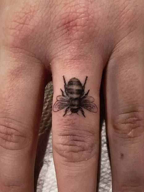 Initial Tattoo On Finger (5)