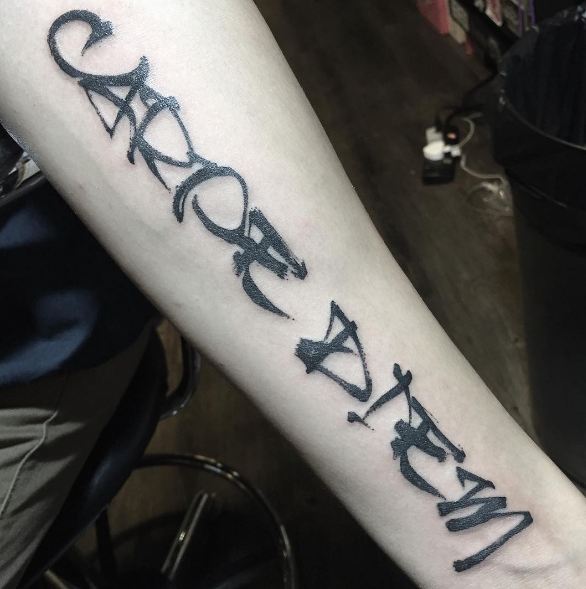 Lettering Carpe Diem Font Tattoos